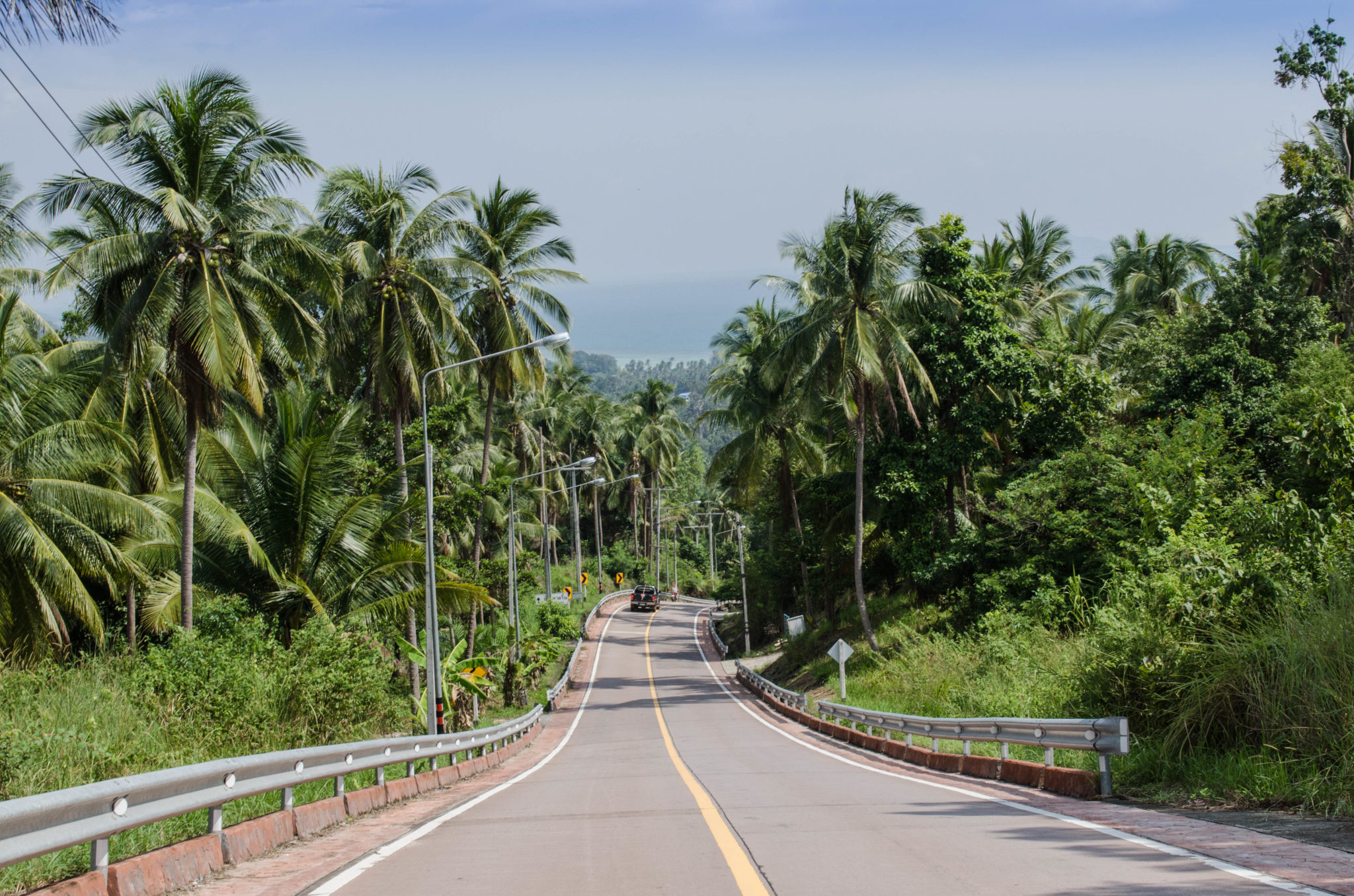 Eine Straße in Koh Phangan 